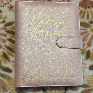 Blush Pink Wedding Planner with Gold Accents
